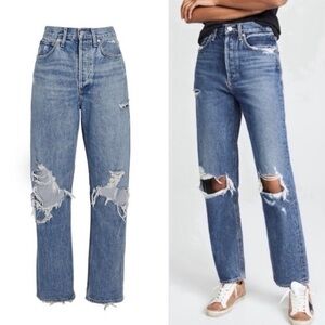 AGOLDE Jeans 90’s Classic Blue Ripped Straight Size 26